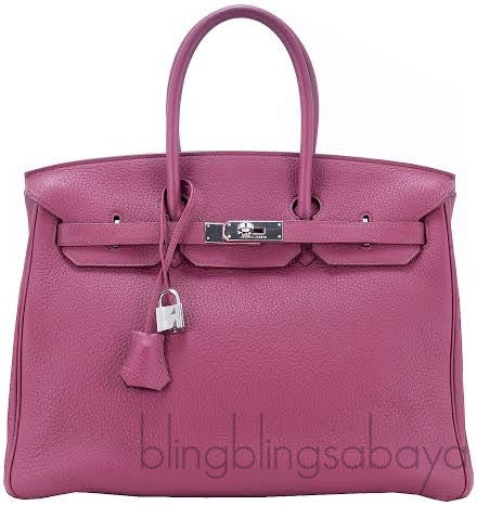Birkin 35 Bois de Rose Taurillon Clem