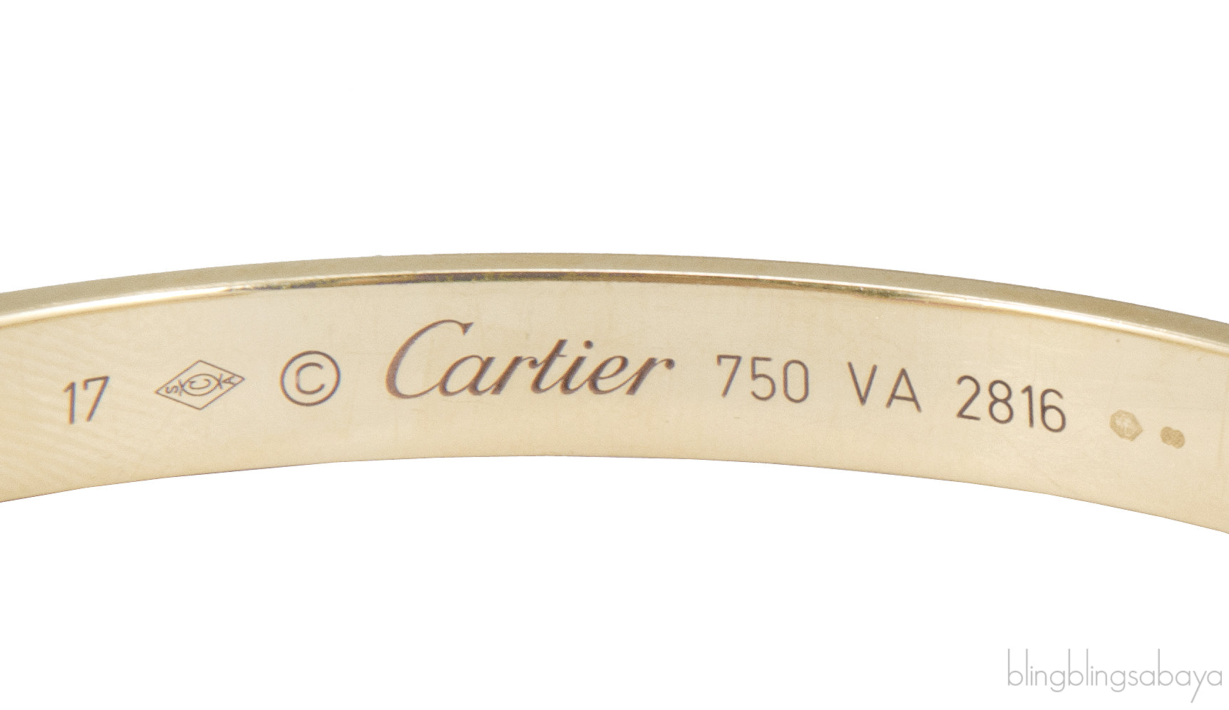 LOVE Open Cuff Yellow Gold Bracelet