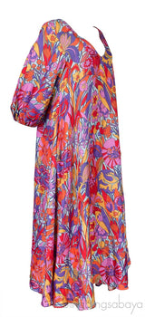 Opera Asymmetric Floral-print Maxi Dress