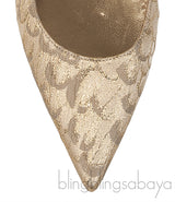 Dolce & Gabbana Metallic Gold Pointed Toe Flat Shoes