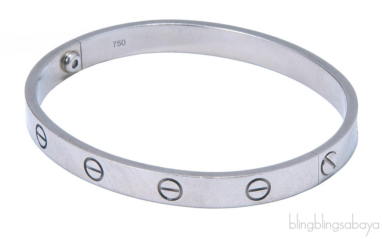 White Gold LOVE Bracelet