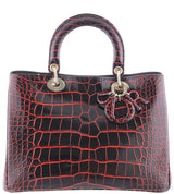 Black/Red Crocodile Diorissimo