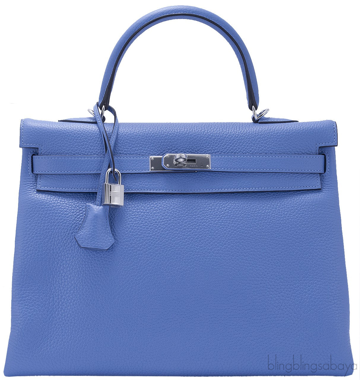 Kelly 35 Blue Paradise Taurillon Clem.