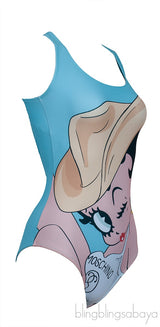 Light Blue Betty Boop Swimsuit