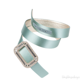 Roger Vivier Green Pilgrim Satin Crystal Belt