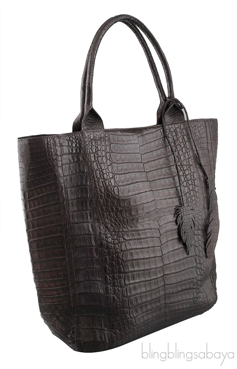 Hanging Leaf Crocodile Tote Bag