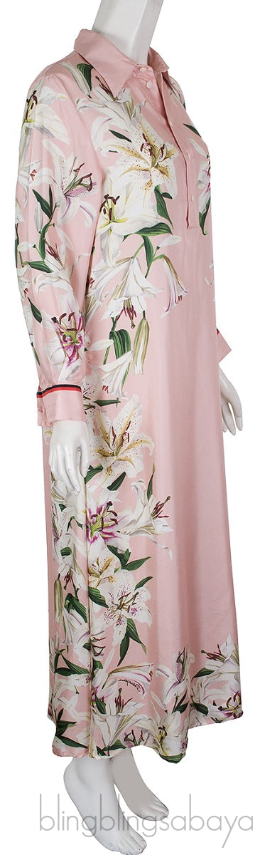 Light Pink Floral Printed Dress