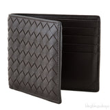 Brown Intrecciato Bi-fold Wallet