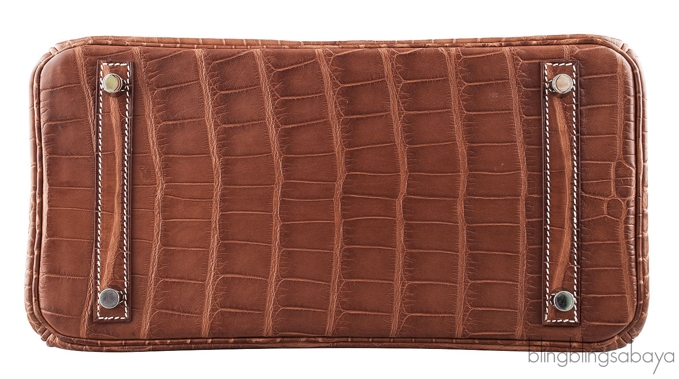 Birkin 30 Barenia Crocodile Bag