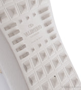 White and Gold Stripe Trainer Sneakers