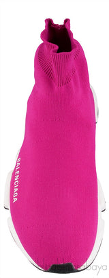 Fuchsia Speed Stretch-knit High Top Sneakers