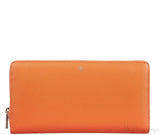 Orange Long Clutch Wallet  w/ Passport Holder