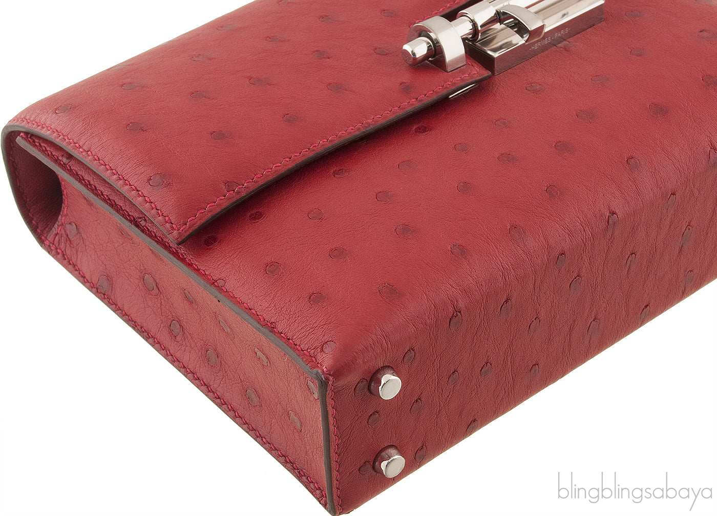 Verrou Chaine Mini Ostrich Bag