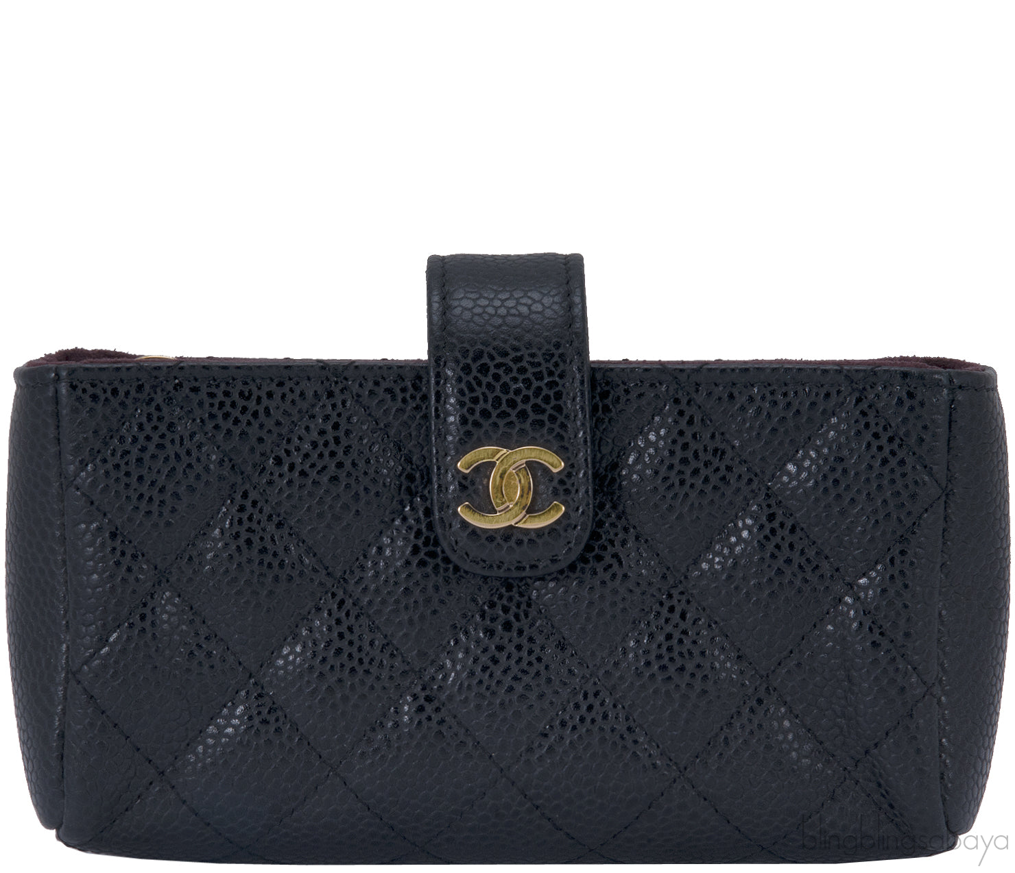 Black Quilted Phone Holder GHW