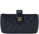 Black Quilted Phone Holder GHW