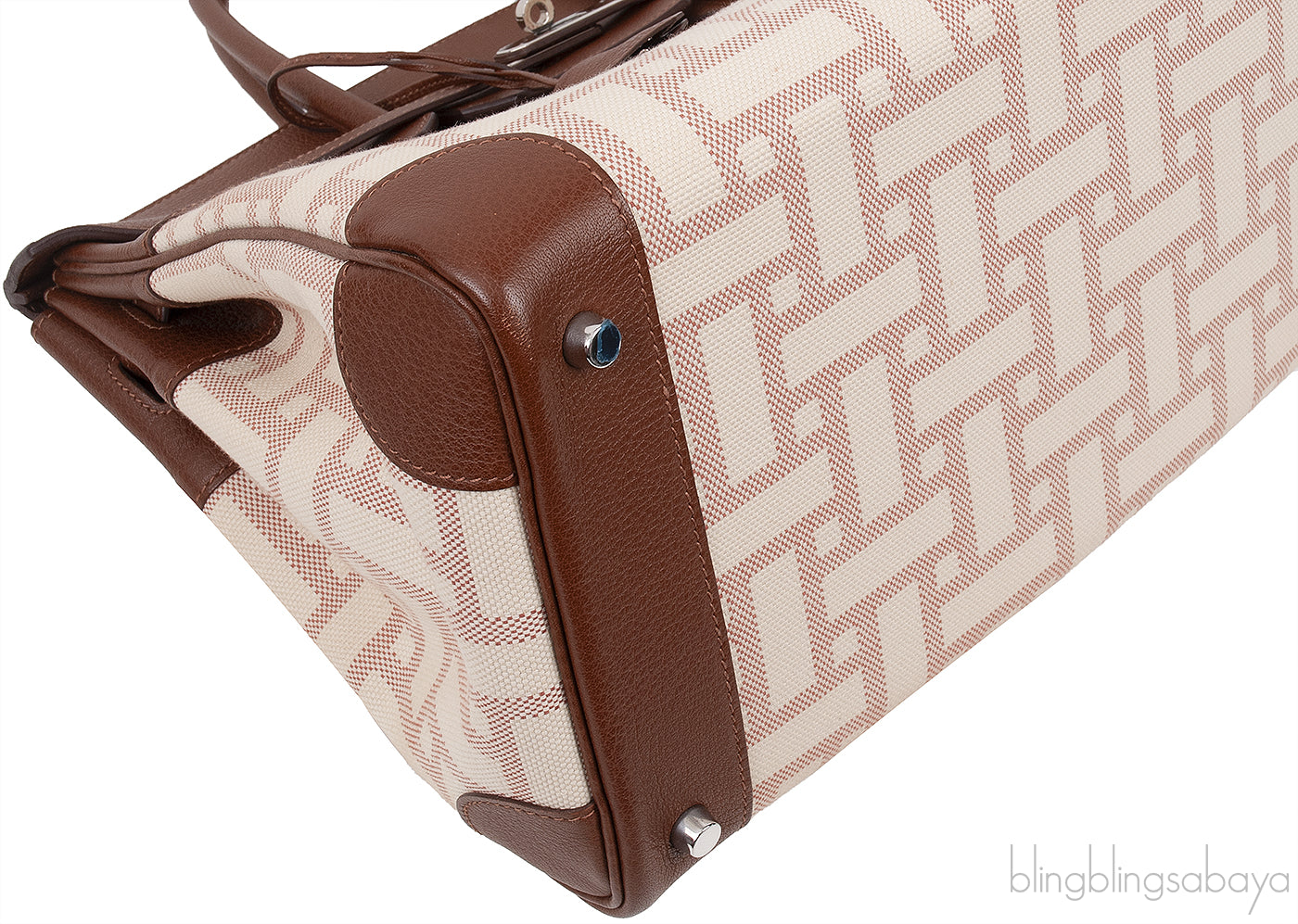 Birkin 35 Mosaic Canvas Buffalo PHW