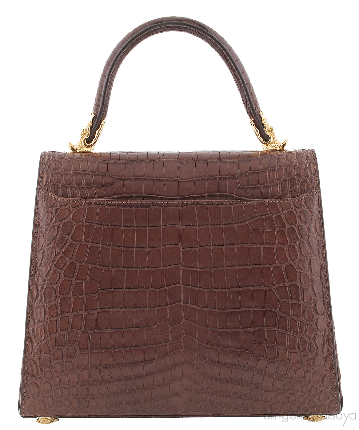 Signature Crocodile Brown Handbag