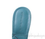 Bottega Veneta Blue Green Rubber Lido Mules 38
