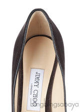 Jimmy Choo Marvel Dark Mink Brown Velvet Heels