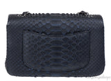 Chanel Black/Blue Python Mini Flap bag RHW
