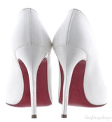 Jolly White Patent Squiggle Heel