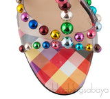 Multicolor Bead PVC Heels
