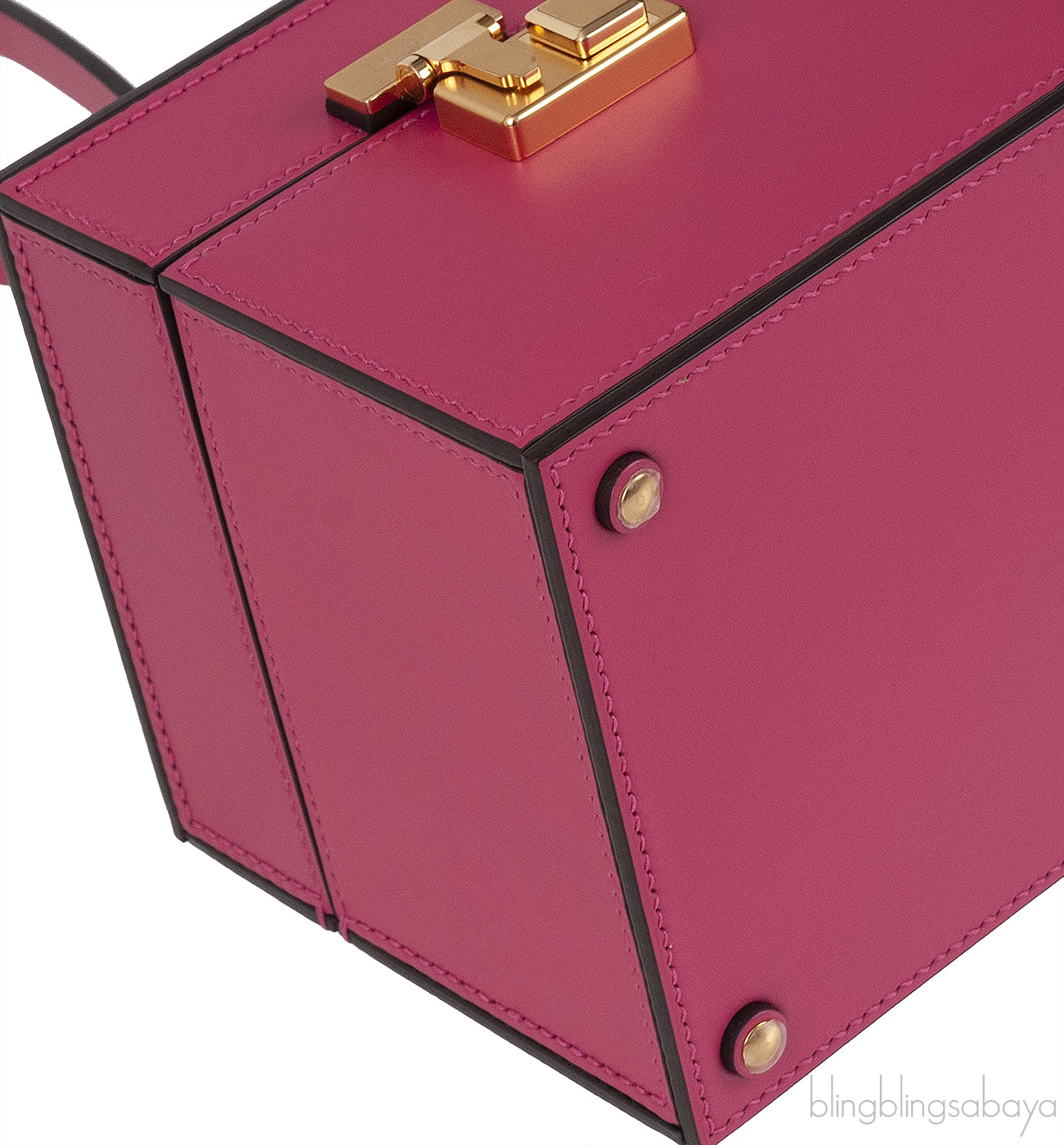 Mini Vanity Case Fuchsia Clutch Bag
