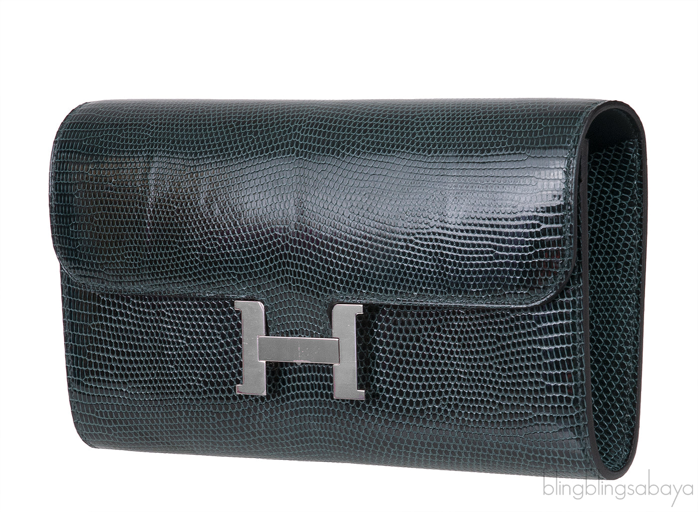 Constance To Go Vert Cypress Lizard Wallet