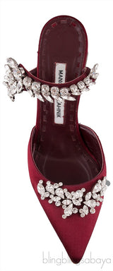 Lurum 90 Burgundy Satin Pump