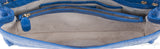 Blue Crocodile Fold-over Clutch Bag
