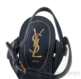 Yves Saint Laurent Blue Leather & Wood Heels Tribute