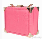 Lizard-Embossed Leather Shoulder Bag