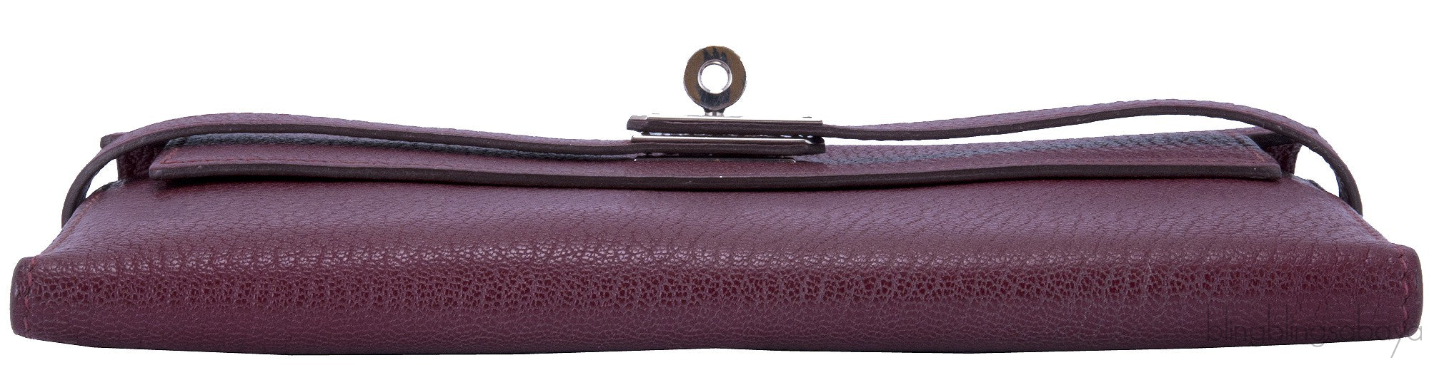 Kelly Long Wallet Chevre Burgundy