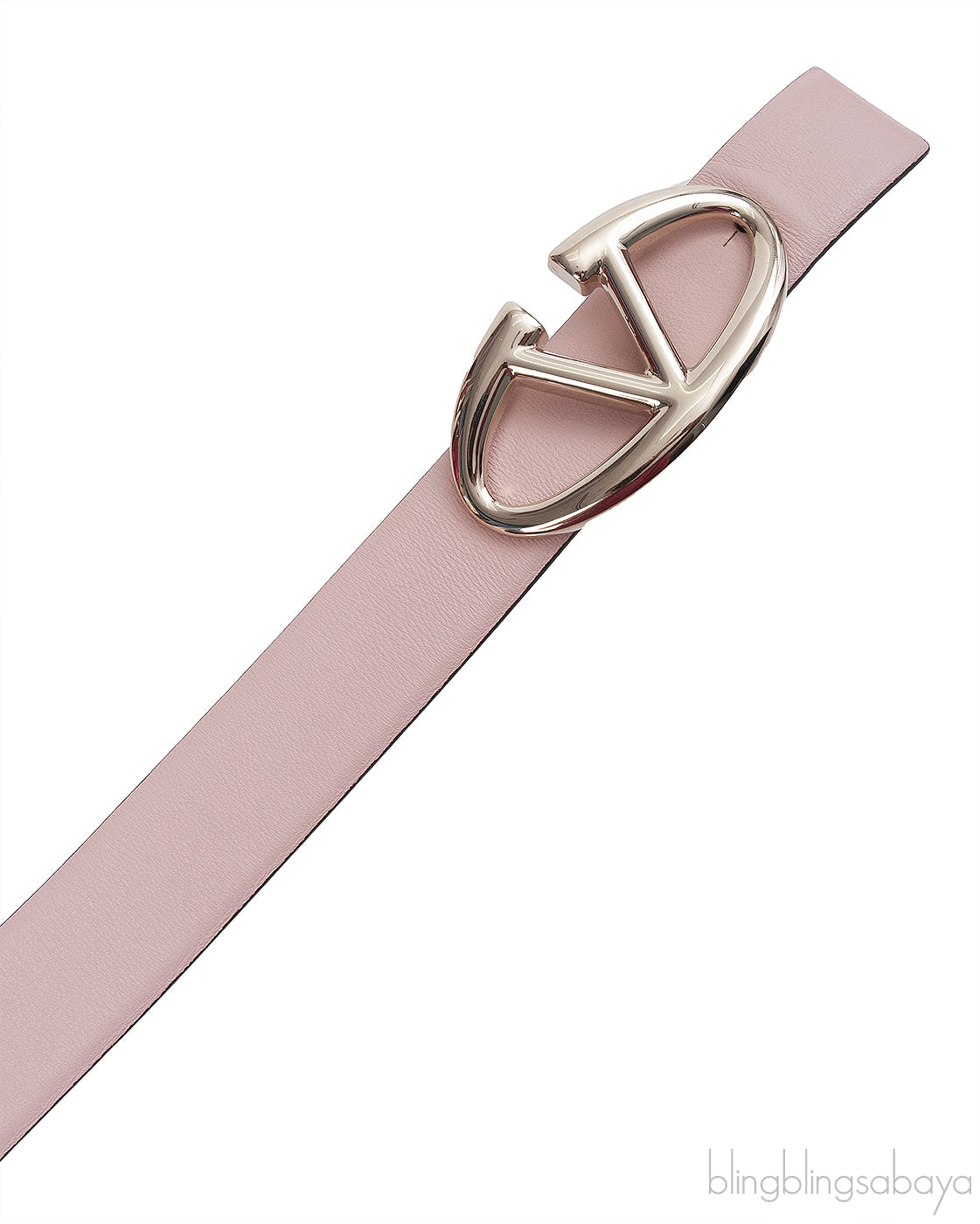 Valentino Garavani Old Pink V Buckle Belt