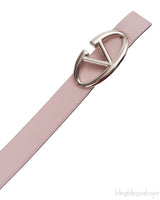Valentino Garavani Old Pink V Buckle Belt