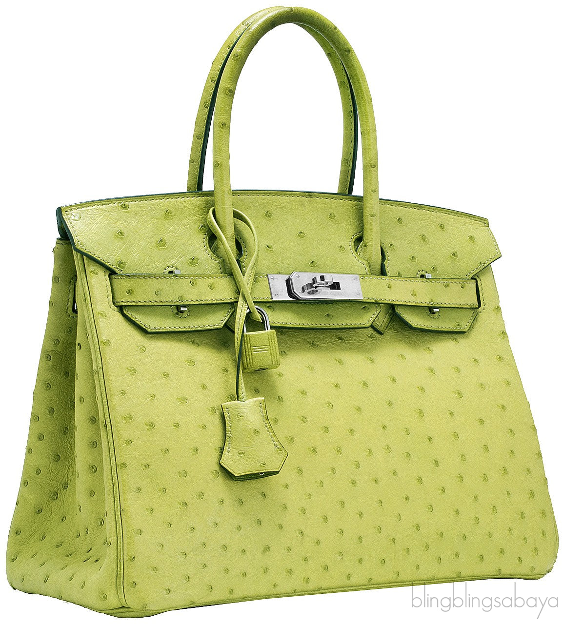 Birkin 30 Ostrich Vert Anis