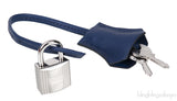 Kelly 28 Sellier Toile Quadrille Veau Swift Ecru-Mauve-Blue