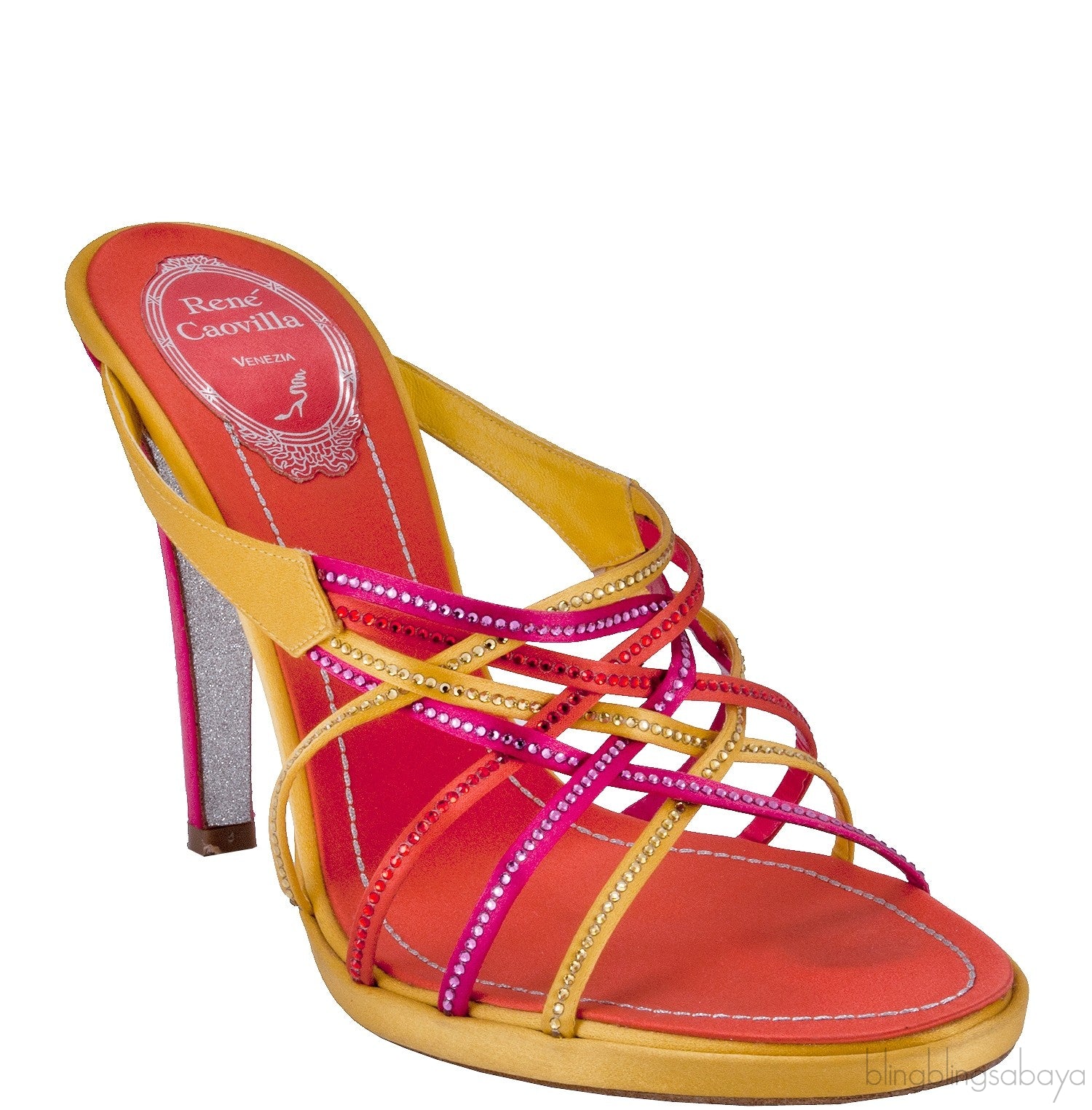 Multicolor Strappy Heels