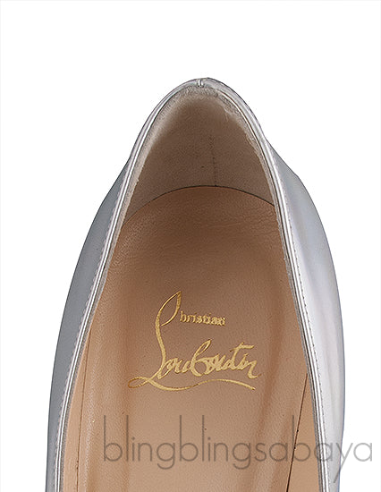 Silver Metallic Pointed Toe Heels