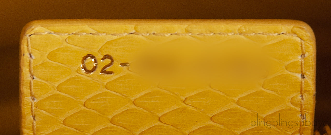 Lady Dior Large Yellow Python PHW