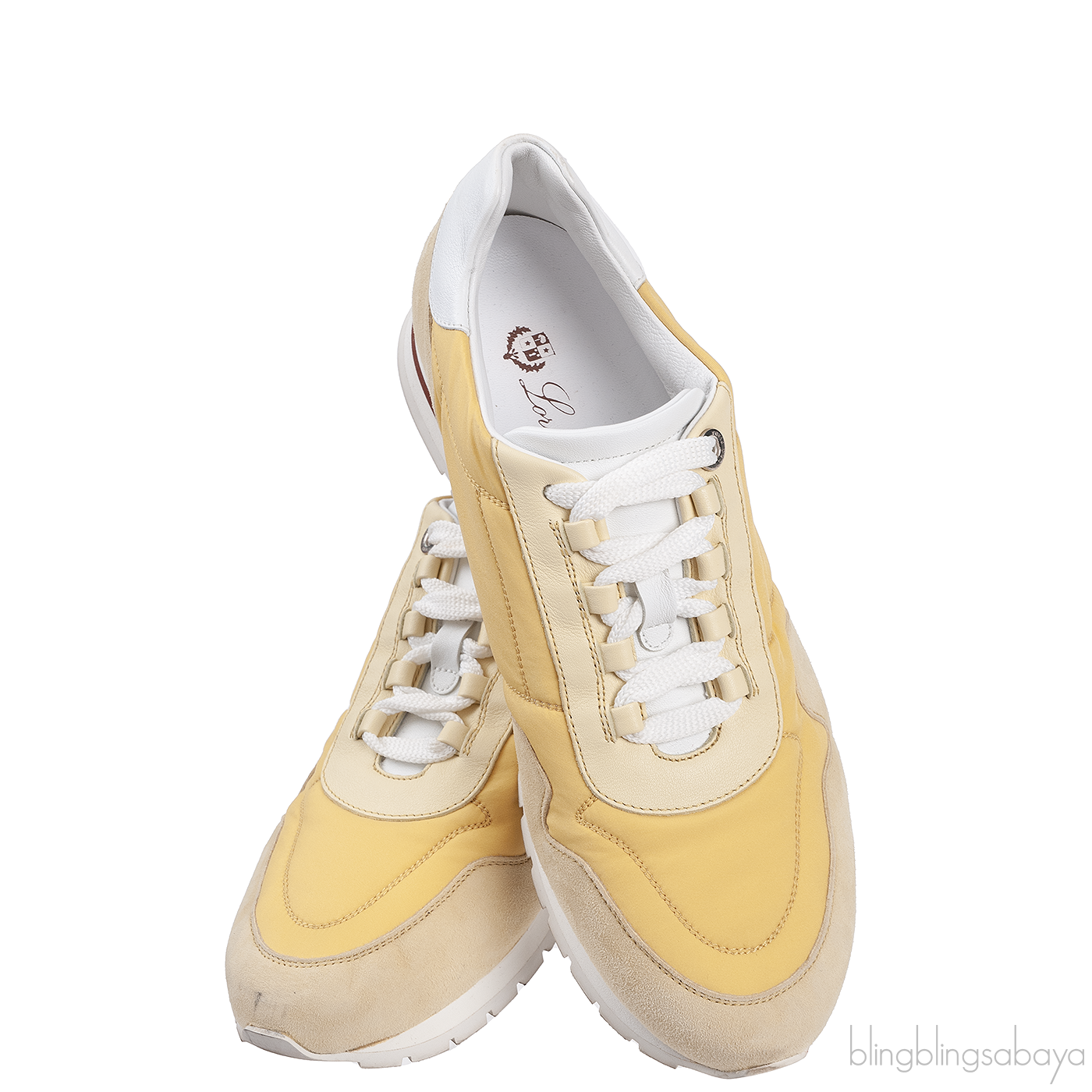 Loro Piana My Wind Microfibre Yellow Sneakers