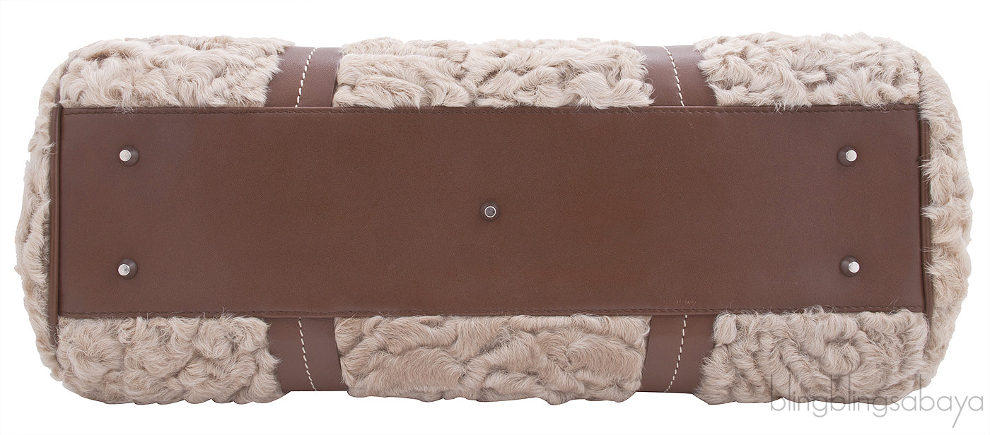 Persian Lamb Fur Satchel Handbag