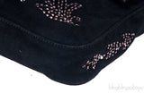 Black Beads Embroidered Baguette