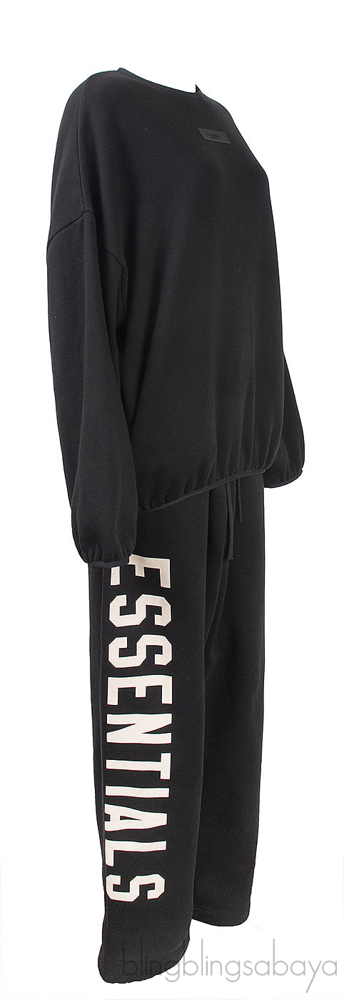 Black Sweatshirt and Baggy Pants