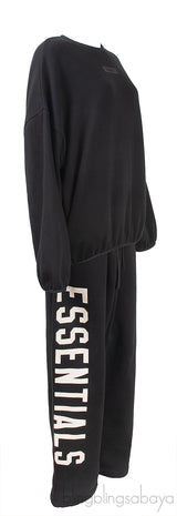 Black Sweatshirt and Baggy Pants