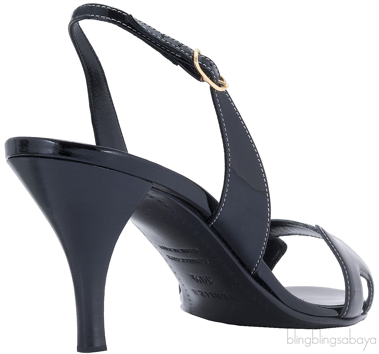 Night 70 Black Slingback Sandals