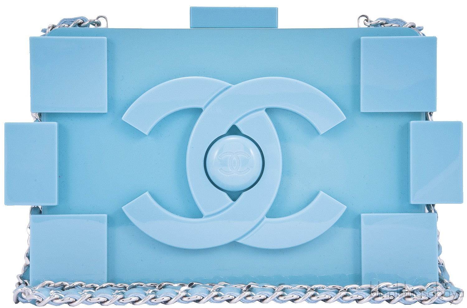 Powder Blue Lego Clutch Bag