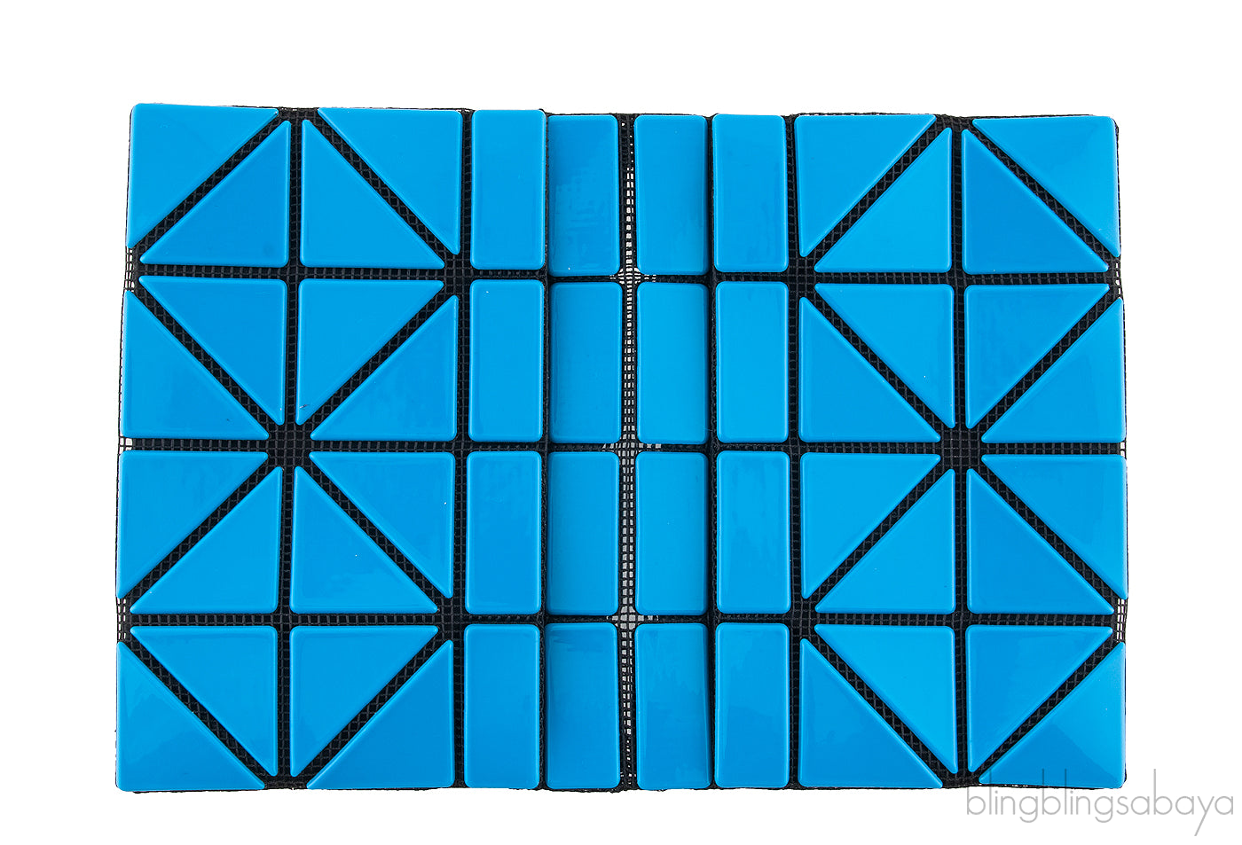 Blue Geometric Card Holder