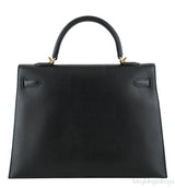 Kelly 35 Black Epsom Sellier GHW