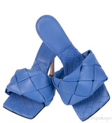 Bottega Veneta Blue Violet Lido Intrecciato Mules